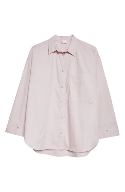 Shop By Malene Birger Derris Organic Cotton Button-up Shirt In Pastel Violet