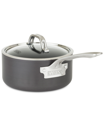 Shop Viking 3-qt. Hard Anodized Nonstick Saucepan In Gray