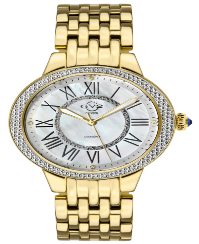 Shop Gevril Women's Astor Ii Swiss Quartz Gold-tone Stainless Steel Bracelet Watch 38mm In Yellow