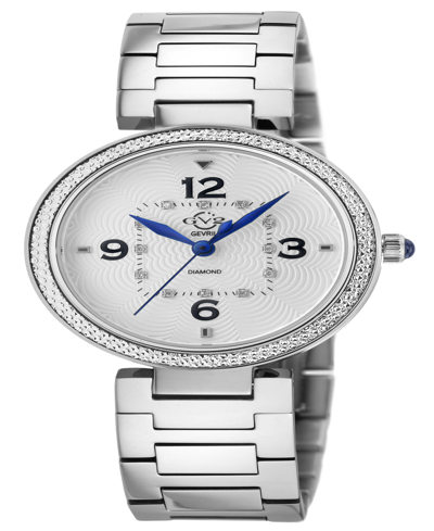 Shop Gevril Women's Piemonte Swiss Quartz Silver-tone Stainless Steel Bracelet Watch 36mm In Gray