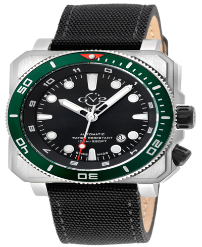 Shop Gevril Men's Xo Submarine Swiss Automatic Black Canvas Strap Watch 44mm