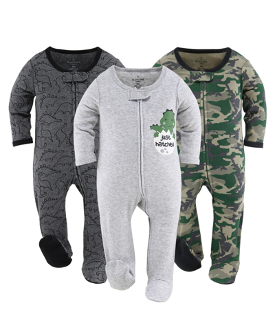 Shop The Peanutshell Baby Boys And Girls Sleepers Set, 3 Pack In Multi
