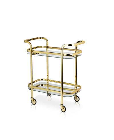 Shop Viski Belmont Bar Cart In Gold