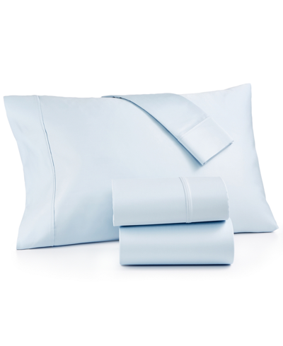 Shop Aq Textiles Bergen House 100% Certified Egyptian Cotton 1000 Thread Count 4 Pc. Sheet Set, Queen Bedding In Blue