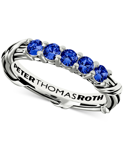 Shop Peter Thomas Roth Blue Sapphire Ring (3/4 Ct. T.w.) In Sterling Silver