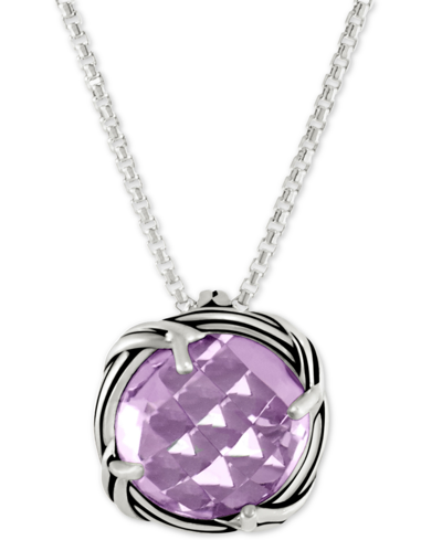 Shop Peter Thomas Roth Lavender Amethyst Adjustable Pendant Necklace (4 Ct. T.w.) In Sterling Silver In Purple