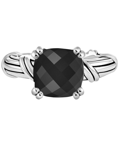 Shop Peter Thomas Roth Onyx Statement Ring (4-1/3 Ct. T.w.) In Sterling Silver In Black