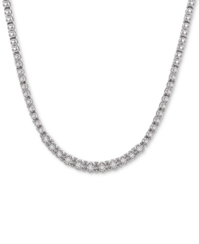 Shop Wrapped In Love Diamond Graduated (1/2 C.t. T.w.) 17" Statement Necklace In Sterling Silver, Created