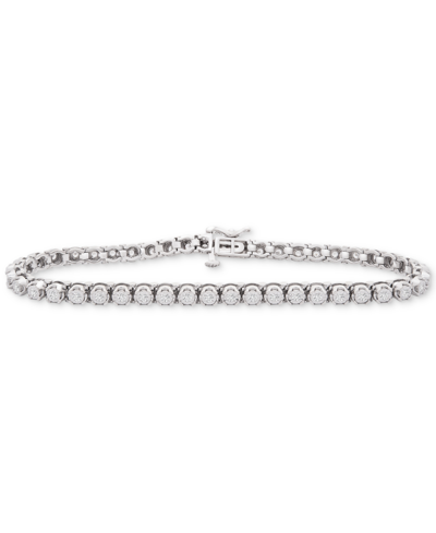 Shop Wrapped In Love Diamond Tennis Bracelet (1 Ct. T.w.) In Sterling Silver, Created For Macy's