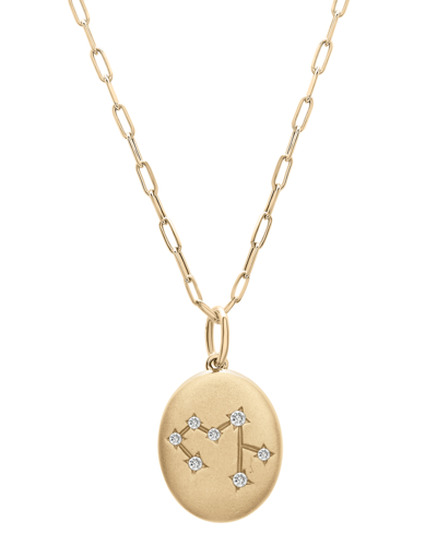 Shop Wrapped Diamond Sagittarius Constellation 18" Pendant Necklace (1/20 Ct. Tw) In 10k Yellow Gold, Created For