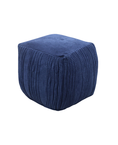 Shop Chic Home Dinesh Ottoman In Blue