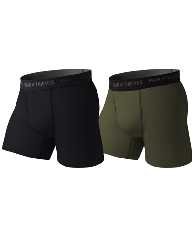 Shop Pair Of Thieves Men's Super Fit Boxer Briefs, Pack Of 2 In Green