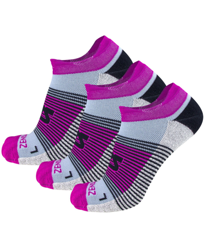 Shop Zensah Men's Cloud Cushion Running Socks 3 Pack In Pink