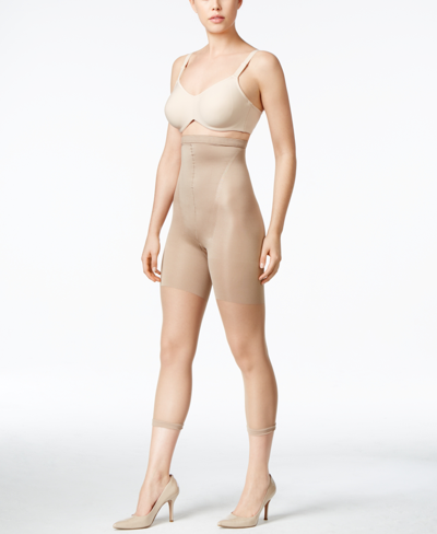 Shop Spanx Women's Super High Power Tummy Control Footless Capri, Also Available In Extended Sizes In Tan/beige