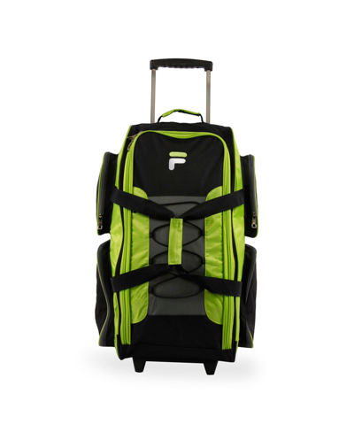 Shop Fila 26"  Lightweight Rolling Duffel Bag In Green