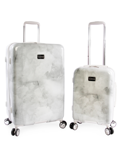 Shop Bebe Lilah 2-pc. Hardside Luggage Set In Silver