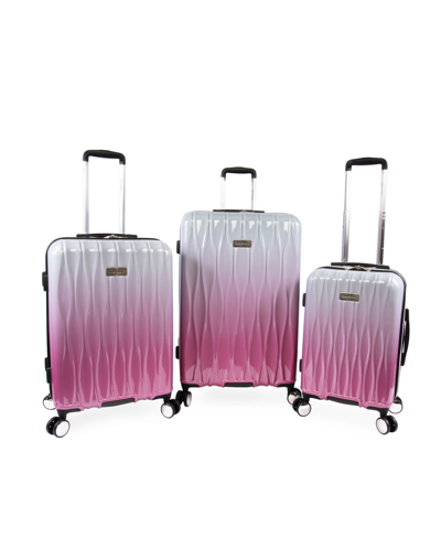 Shop Juicy Couture Printed 3-pc. Hardside Luggage Set In Silver