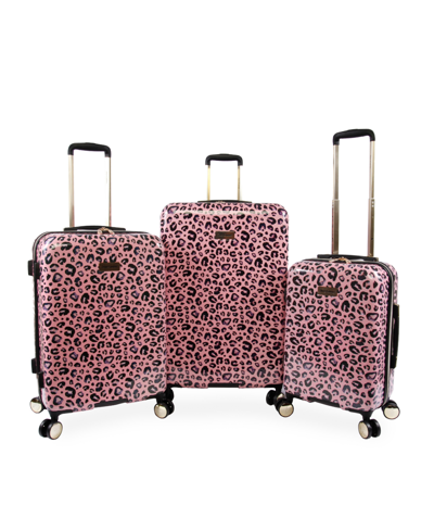 Shop Juicy Couture Printed 3-pc. Hardside Luggage Set In Pink