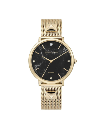 Shop Adrienne Vittadini Women's Gold-tone Metal Strap Watch 36mm