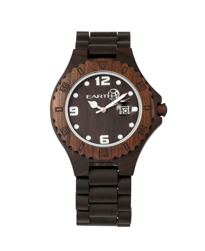 Shop Earth Wood Raywood Wood Bracelet Watch W/date Brown 47mm