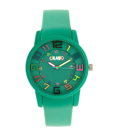 Shop Crayo Unisex Festival Teal Silicone Strap Watch 41mm In Blue
