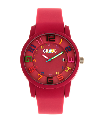 Shop Crayo Unisex Festival Fuchsia Silicone Strap Watch 41mm In Pink