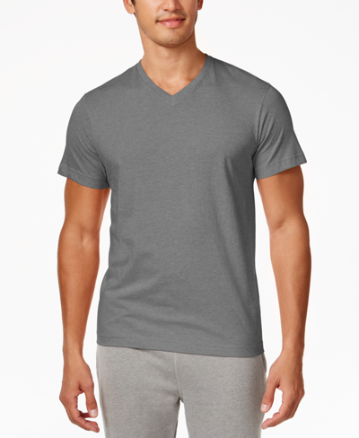 Shop Alfani Men's V-neck Undershirt, Created For Macy's In Gray