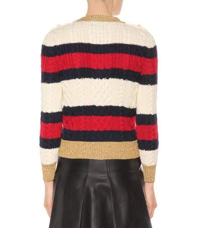 Shop Gucci Embellished Wool Sweater In Loee