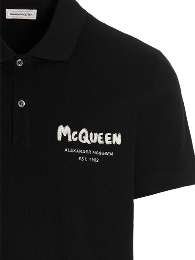 Shop Alexander Mcqueen 'graffiti' Polo Shirt