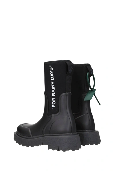 Shop Off-white Ankle Boots Rubber Black