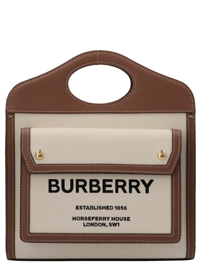 Shop Burberry Pocket Crossbody Bags Brown