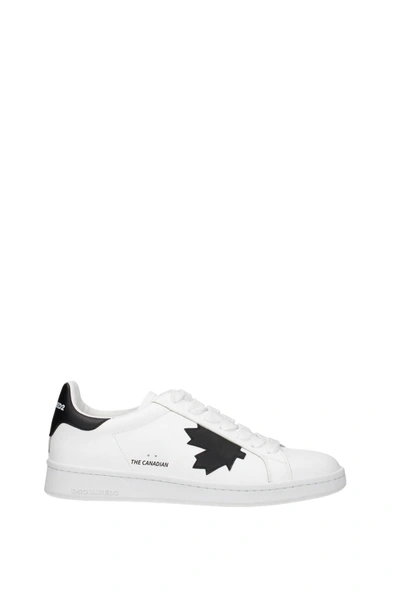 Dsquared2 White Leather Boxer One Life Sneakers Nd Dsquared Uomo 43 |  ModeSens