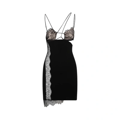 Shop Nensi Dojaka Asymmetric Mini Dress Top In Black