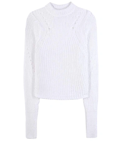 Isabel Marant Zutti Linen-blend Sweater In White