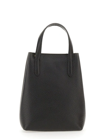Shop Ferragamo Mini Gancini Bag In Black