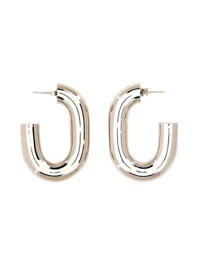 Shop Paco Rabanne Earrings Xl Link In Silver