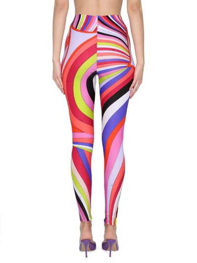 Shop Pucci Iris Print Leggings In Multicolor