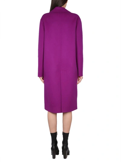 Shop Stella Mccartney Double-breasted Coat In Purple