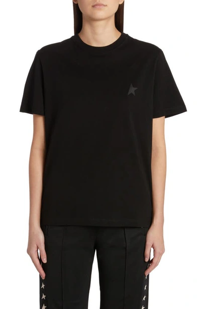 Shop Golden Goose Small Star Cotton T-shirt In Black