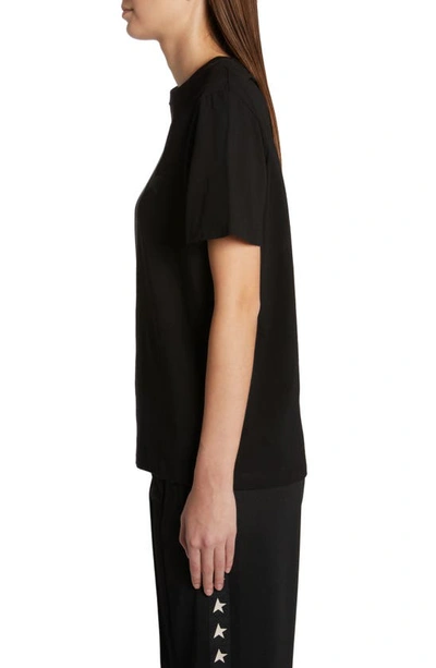 Golden Goose Cotton T-shirt With Iconic Frontal Star In Black