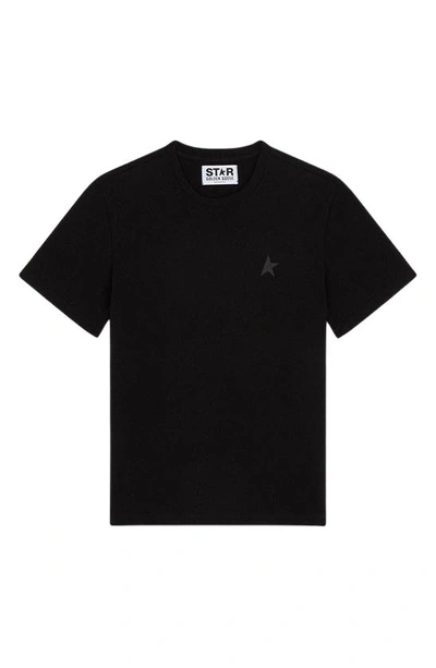 Shop Golden Goose Small Star Cotton T-shirt In Black