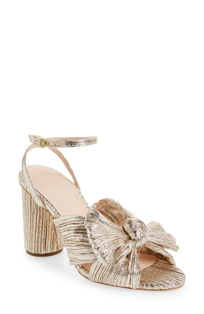 Shop Loeffler Randall Camellia Knotted Sandal In Champagne