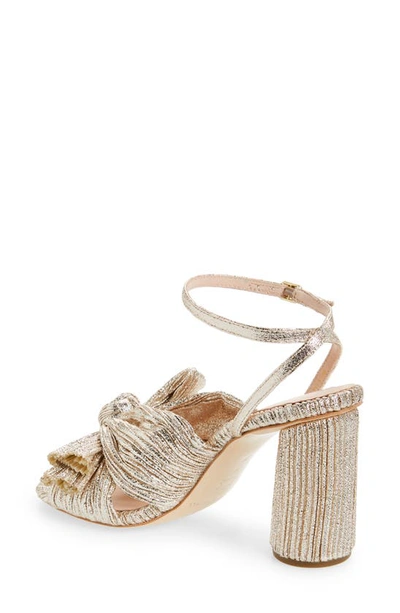 Shop Loeffler Randall Camellia Knotted Sandal In Champagne