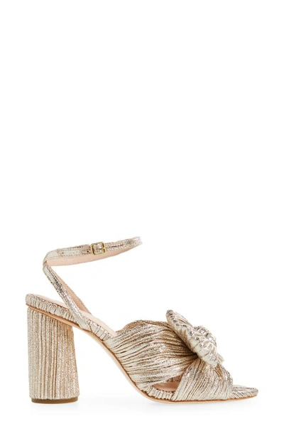 Shop Loeffler Randall Camellia Knotted Sandal In Champagne