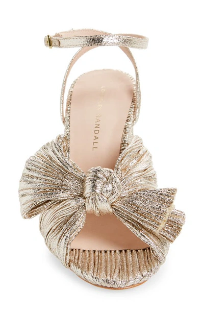 Shop Loeffler Randall Camellia Knotted Sandal In Champagne