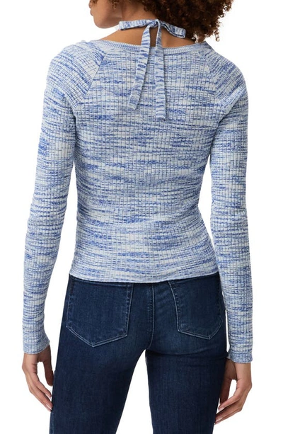 Shop Paige Kira Space Dye Halter Sweater In Ocean Breeze Multi