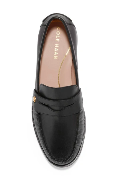 Shop Cole Haan Lux Pinch Penny Loafer In Black Leather