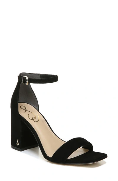 Sam Edelman Daniella Ankle-strap Suede Sandals In Black | ModeSens