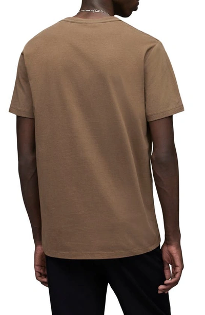 Shop Allsaints Brace Tonic Organic Cotton T-shirt In Russet Brown