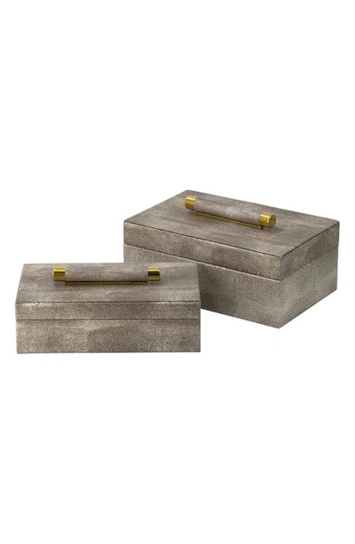 Shop R16 Home Mamba Stingray Embossed Box In Grey/ Gold